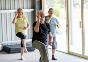 Seniors staying active at senior living community
